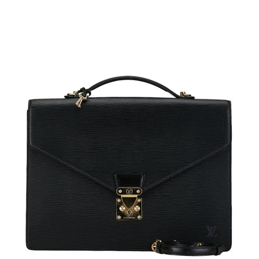 Louis Vuitton Epi Porte Document Handbag 2WAY M54462 Noir Black Leather Louis Vuitton