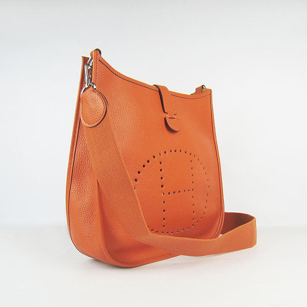 Luxury Hermes Evelyne I handbag orange