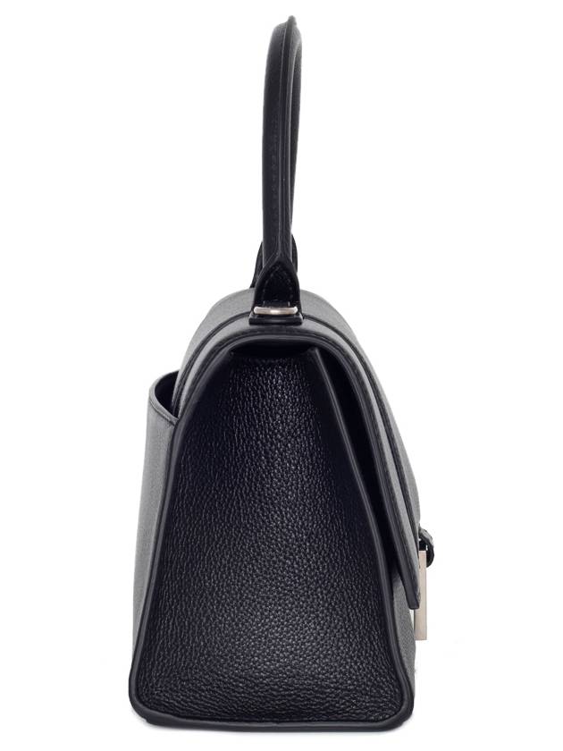 Luxury Balenciaga Trending 2026 Hourgrass Small Grained Calfskin Cross Bag Black