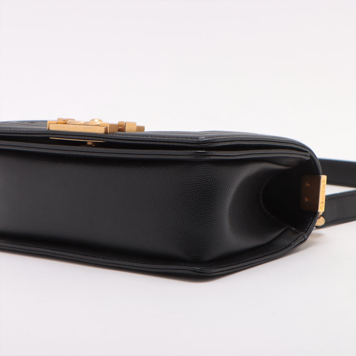 Chanel Boy Chanel 20 Small Caviar S Chain Shoulder Bag Black G A67085