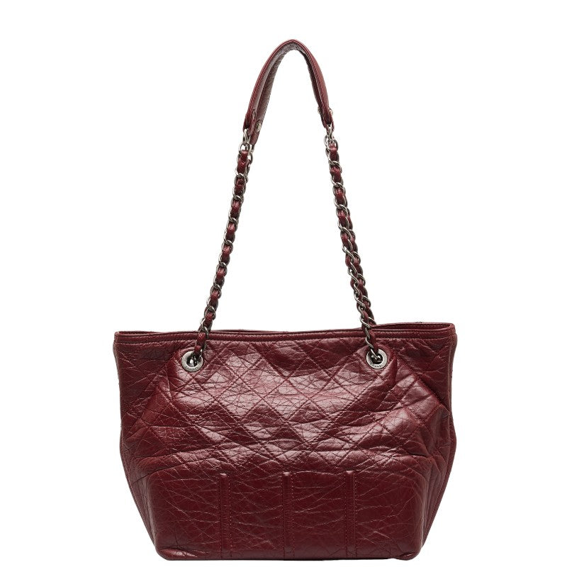 Chanel Big Coca Cola Chain Tortoise Bag Wine Red Leather Chanel