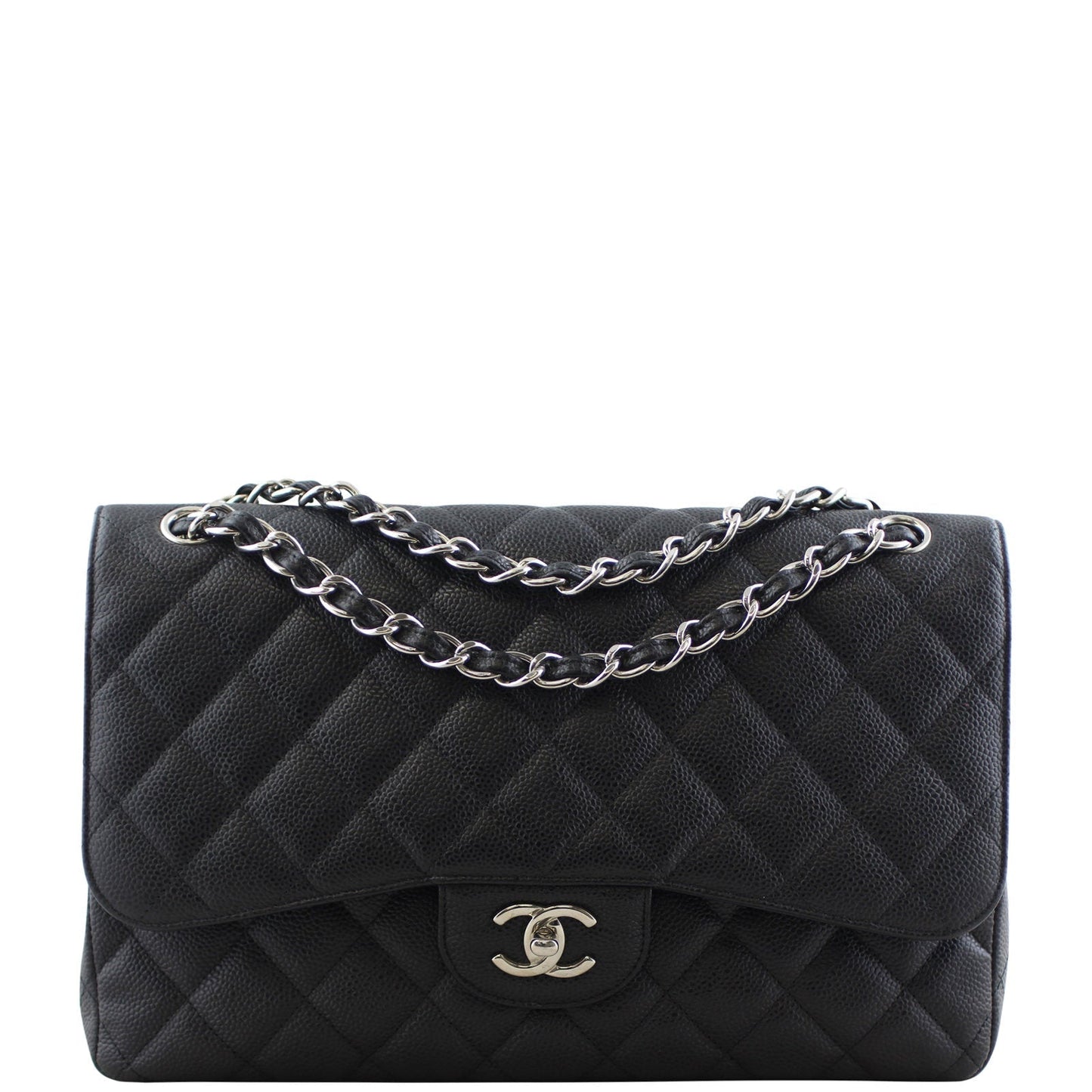 Chanel Classic Double Flap Jumbo  | Black Caviar 16 Series