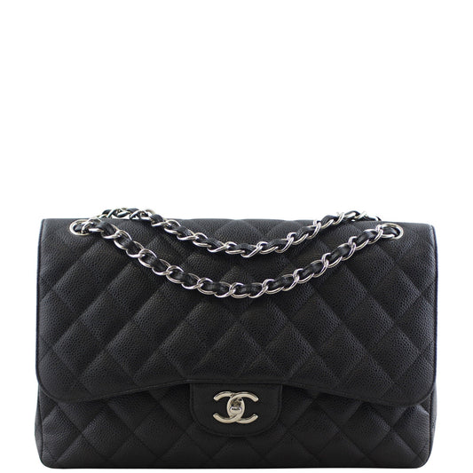 Chanel Classic Double Flap Jumbo  | Black Caviar 16 Series