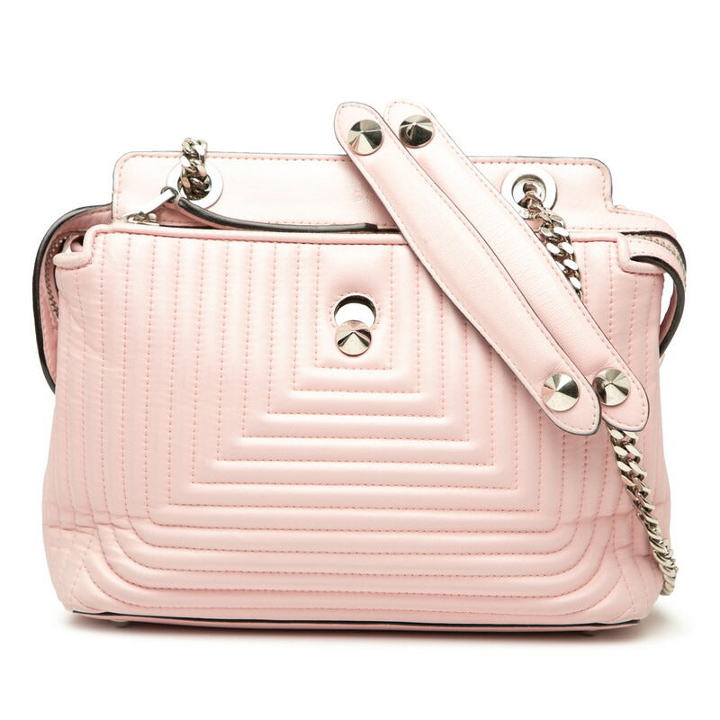 Fendi Dotcom Click Leather Shoulder Bag