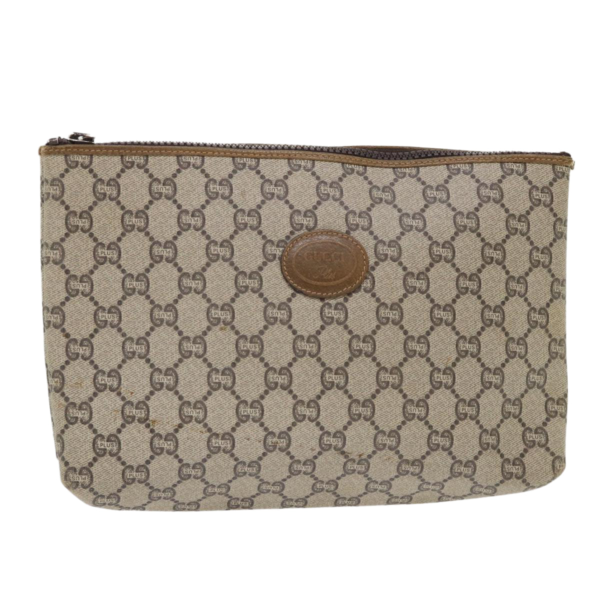 Gucci Leather Canvas Clutch