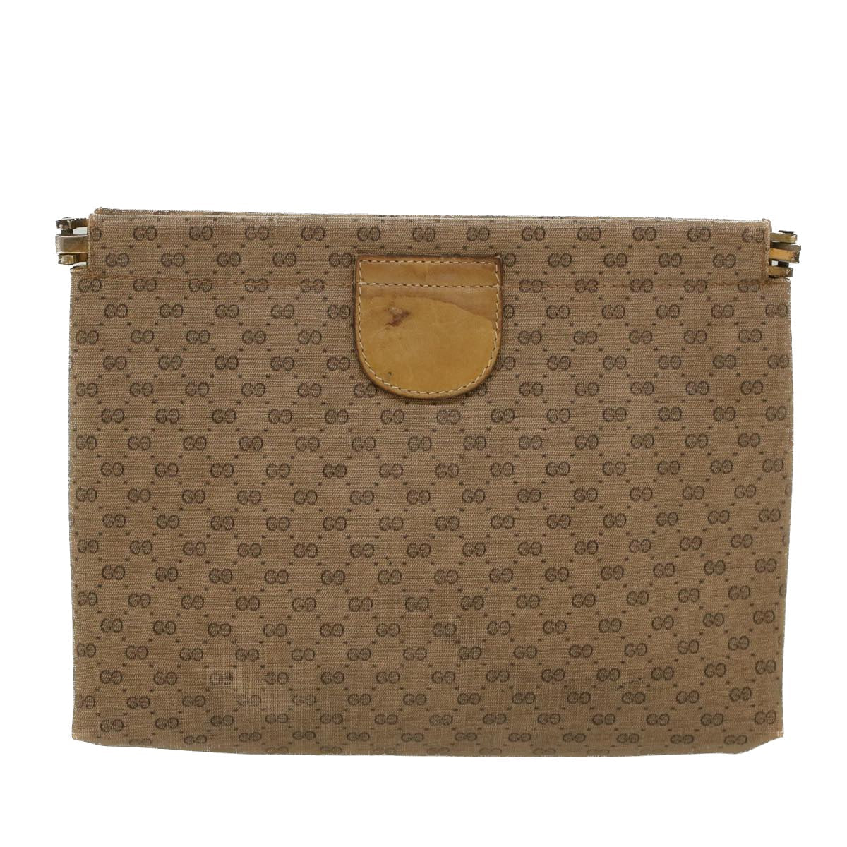 Gucci Leather Canvas Clutch
