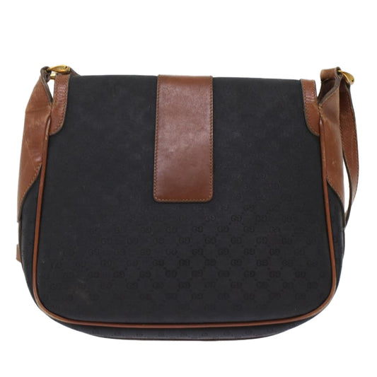 Gucci Leather Canvas Shoulder Bag