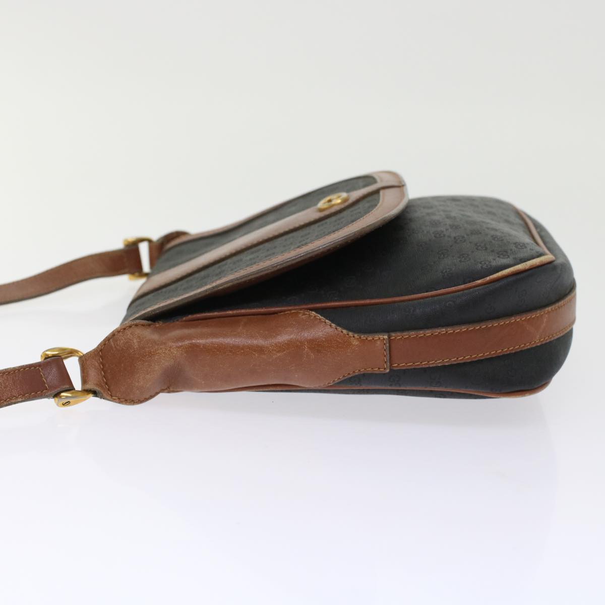 Gucci Leather Canvas Shoulder Bag