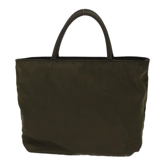 Prada Hand Bag Nylon Khaki