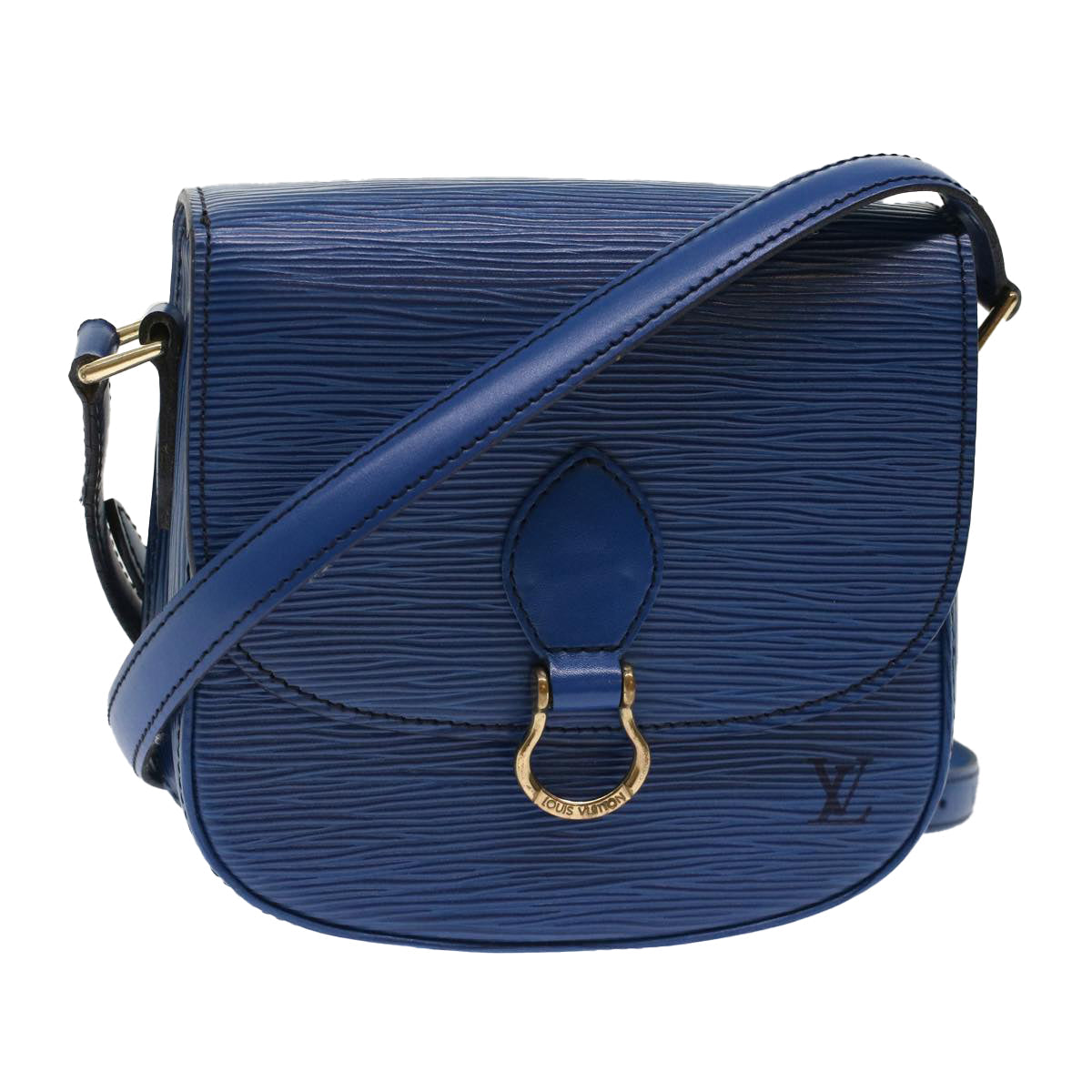 LOUIS VUITTON Epi Saint Cloud PM Shoulder Bag Blue LV Auth ep1202