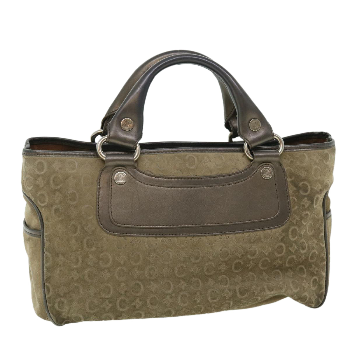 Luxury CELINE C Macadam Canvas Hand Bag Brown ep1454