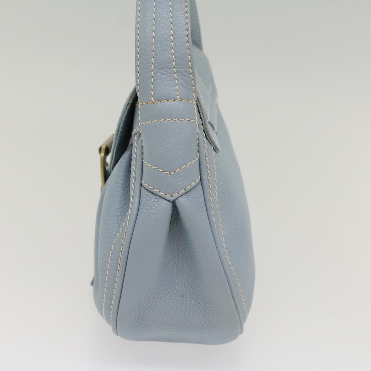 Luxury CELINE Shoulder Bag Leather Light Blue ep1618