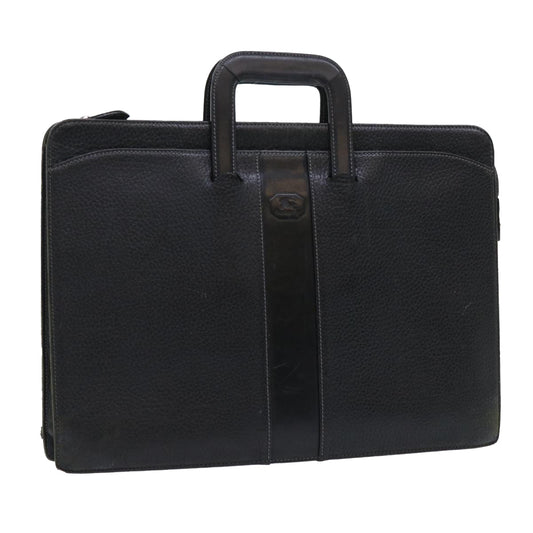Burberry Hand Bag Leather Black Auth ep1643