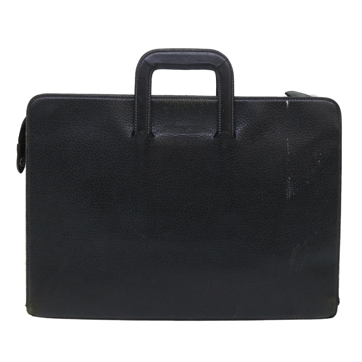 Burberry Hand Bag Leather Black Auth ep1643