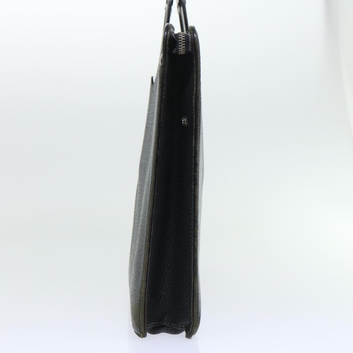 Burberry Hand Bag Leather Black Auth ep1643