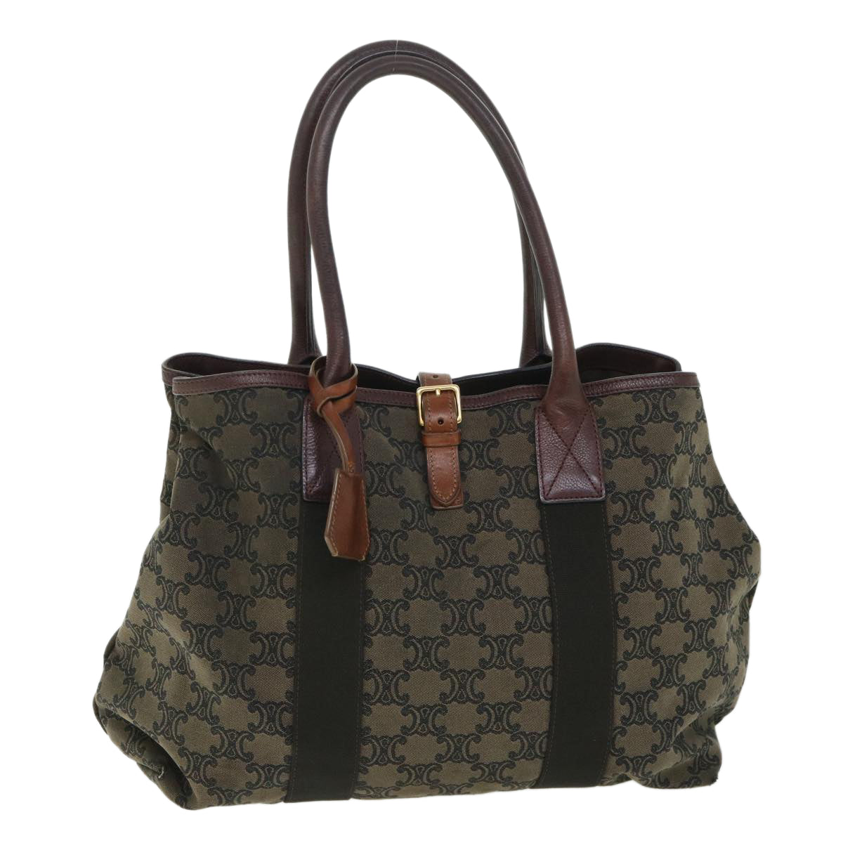 Luxury CELINE Macadam Canvas Shoulder Bag Brown ep1795