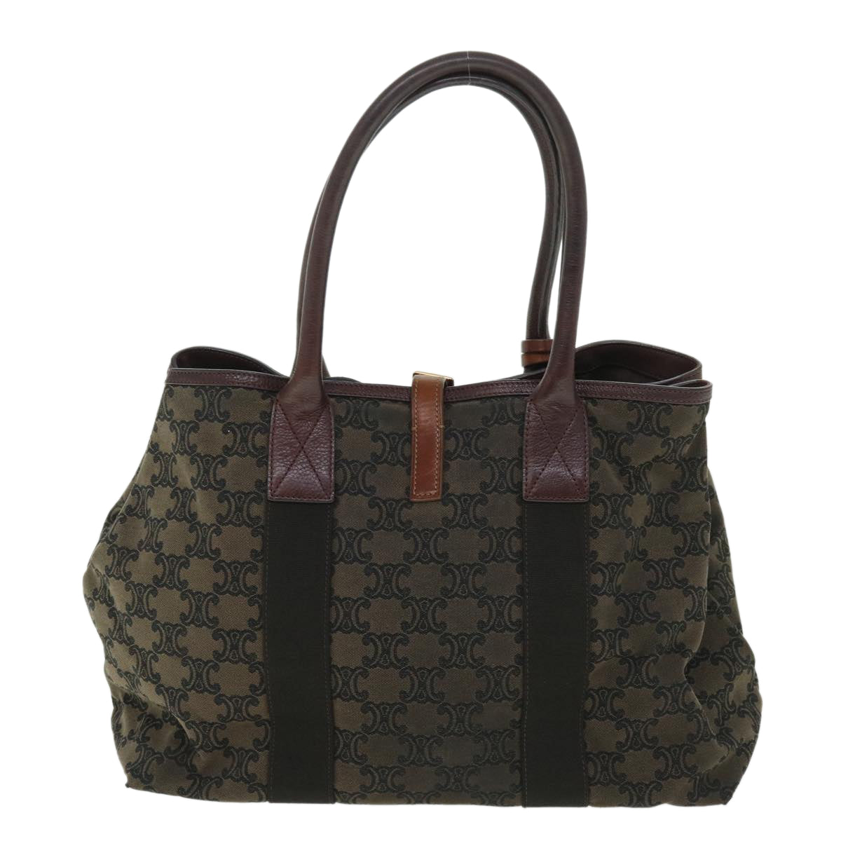 Luxury CELINE Macadam Canvas Shoulder Bag Brown ep1795