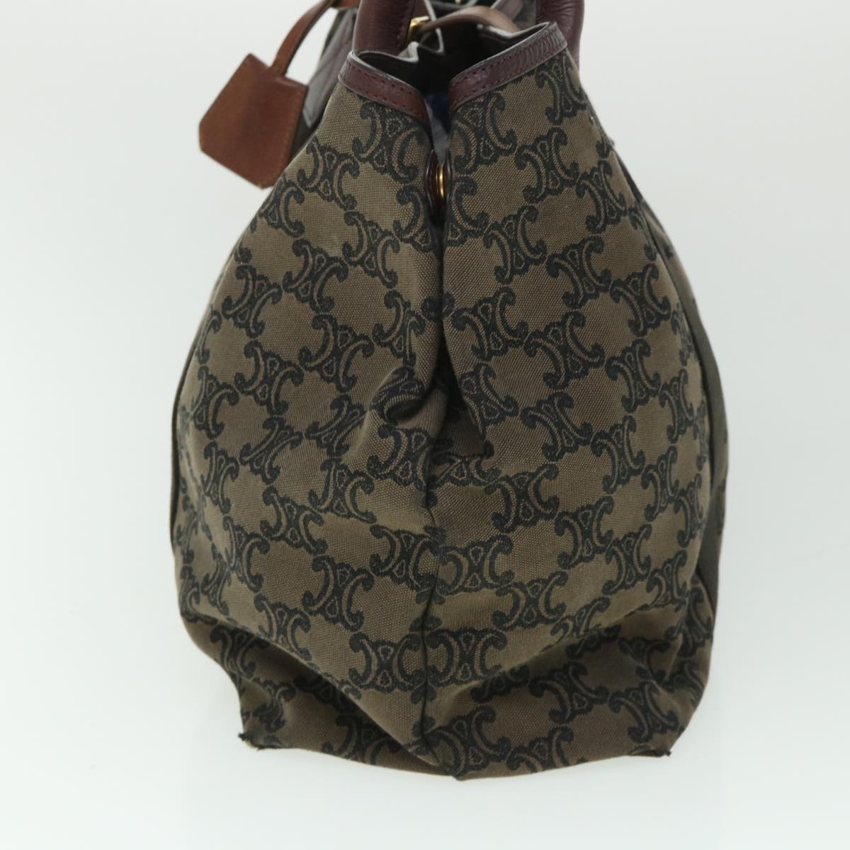 Luxury CELINE Macadam Canvas Shoulder Bag Brown ep1795