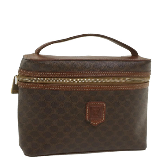 Luxury CELINE Macadam Canvas Hand Bag PVC Leather Brown ep1954