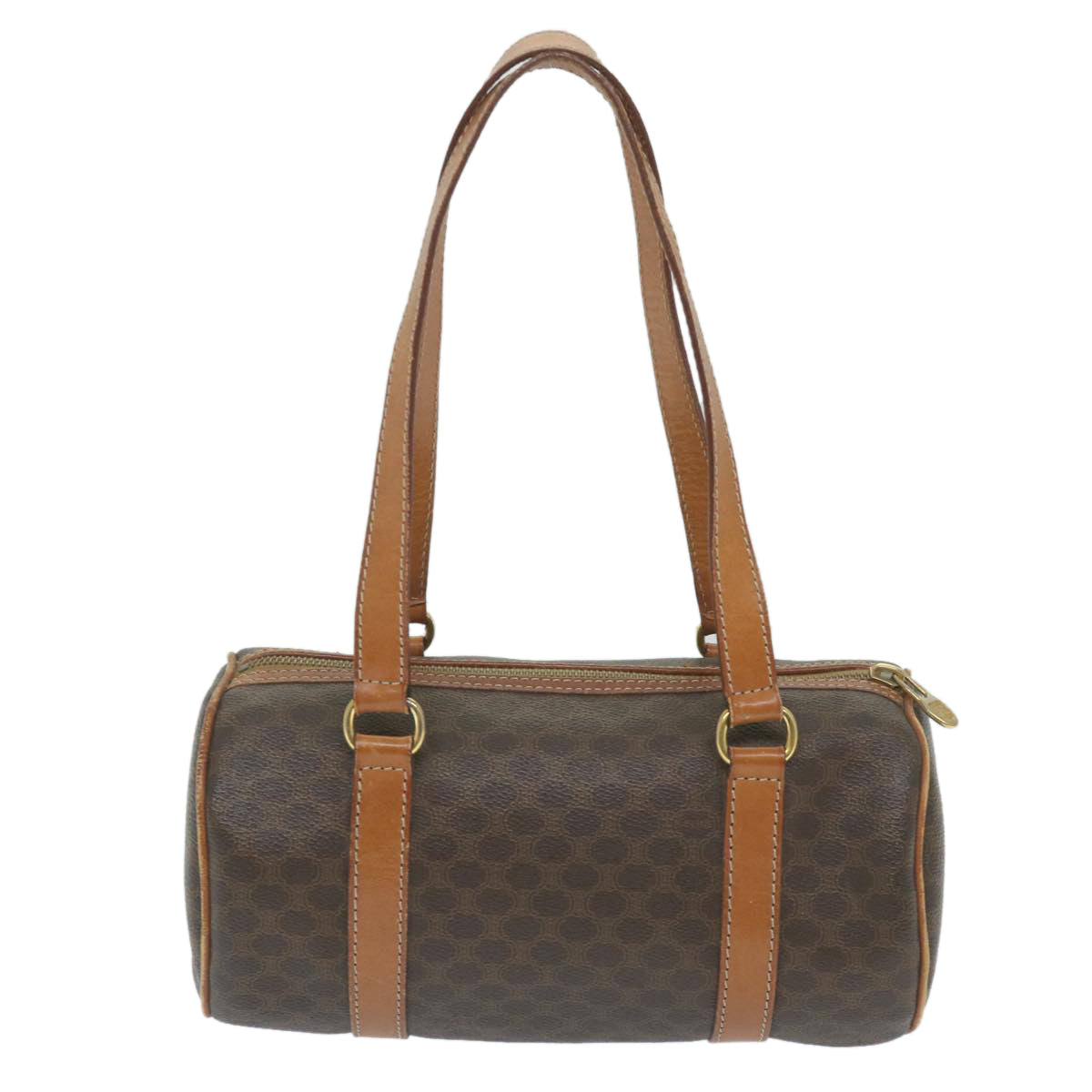 Luxury CELINE Macadam Canvas Shoulder Bag PVC Leather Brown ep2173
