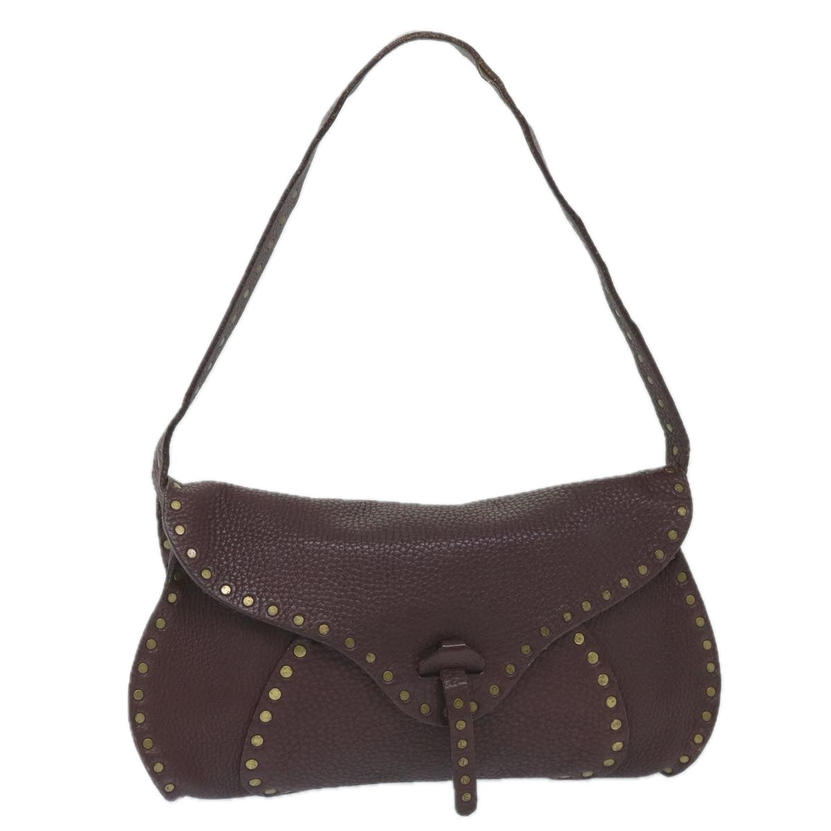 Luxury CELINE Shoulder Bag Leather Wine Red ep2215