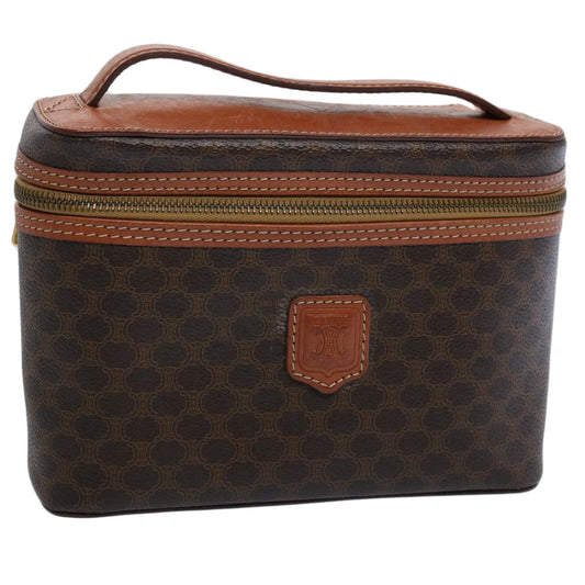 Luxury CELINE Macadam Canvas Hand Bag PVC Leather Brown ep2706