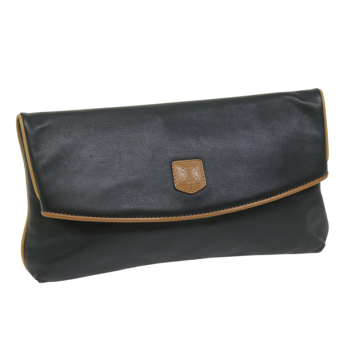 Luxury CELINE Clutch Bag Leather Black ep2747