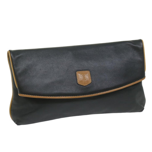 Luxury CELINE Clutch Bag Leather Black ep2747