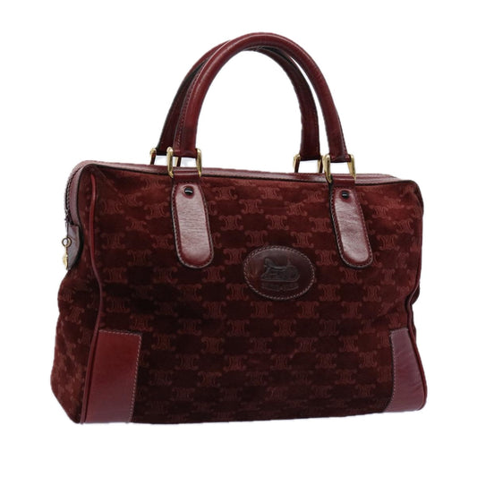 Luxury CELINE Macadam Canvas Boston Bag Red ep3035