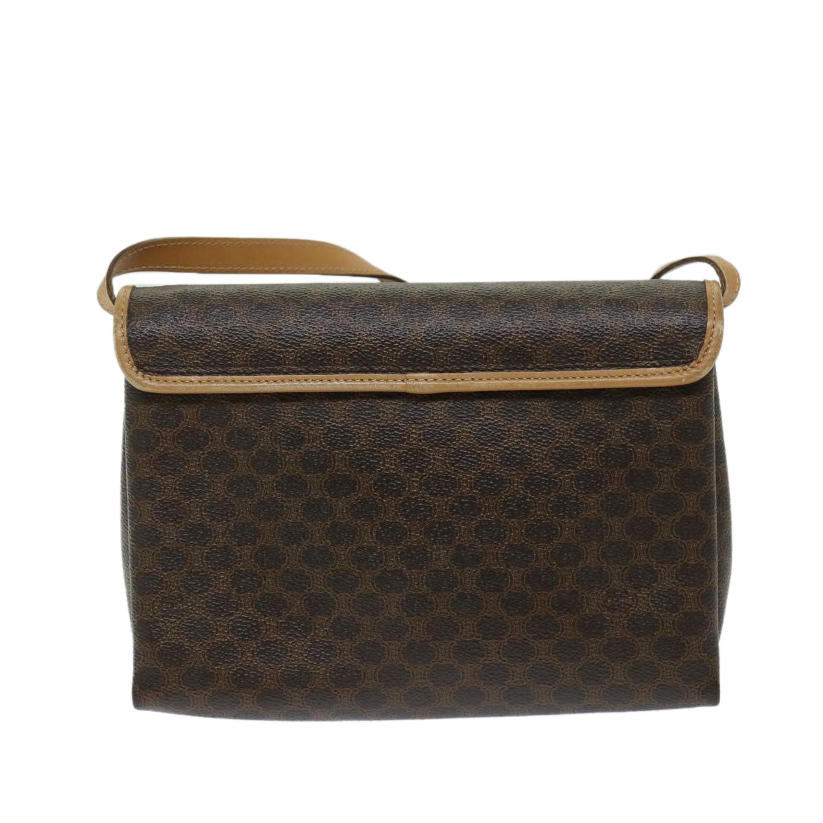 Luxury CELINE Macadam Canvas Shoulder Bag PVC Brown ep3786
