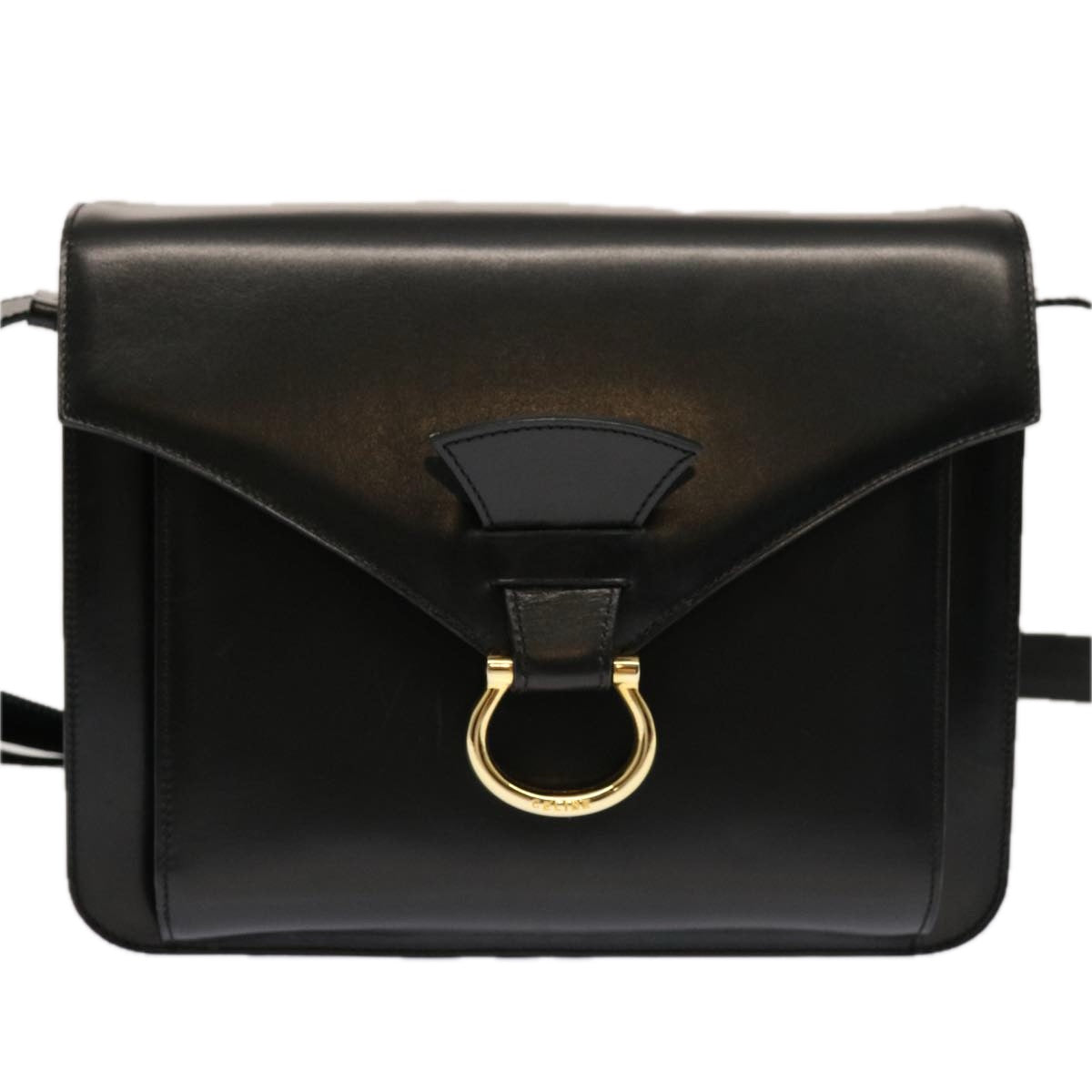 Luxury CELINE Shoulder Bag Leather Black ep3891