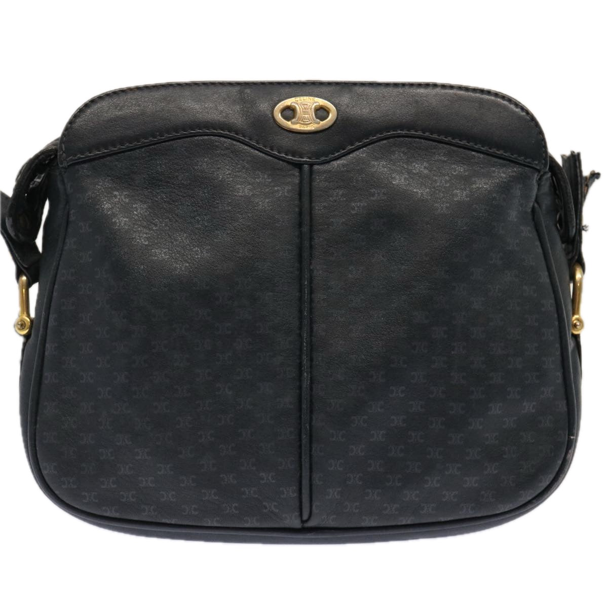Luxury CELINE Macadam Canvas Shoulder Bag Navy ep3990