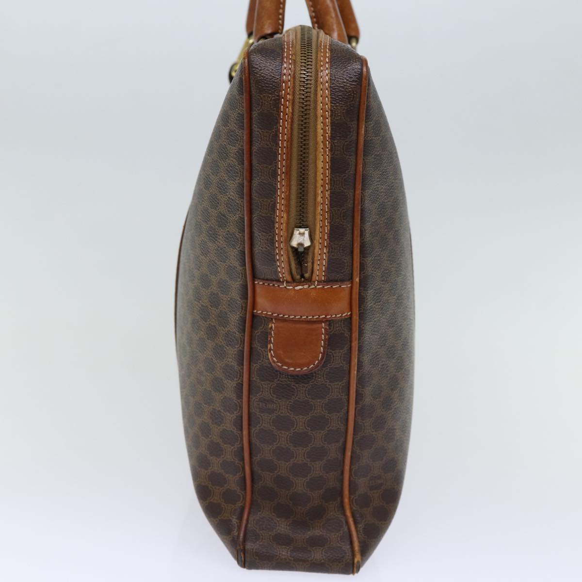 Luxury CELINE Macadam Canvas Business Bag PVC Leather Brown ep4097