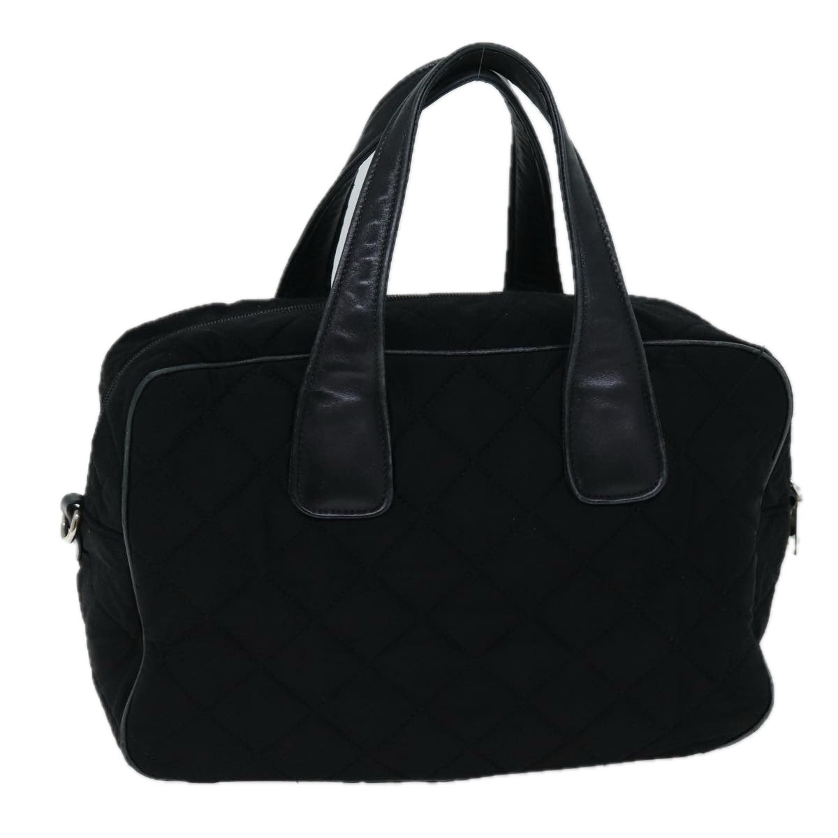 PRADA Hand Bag Canvas 2way Black Auth ep4171