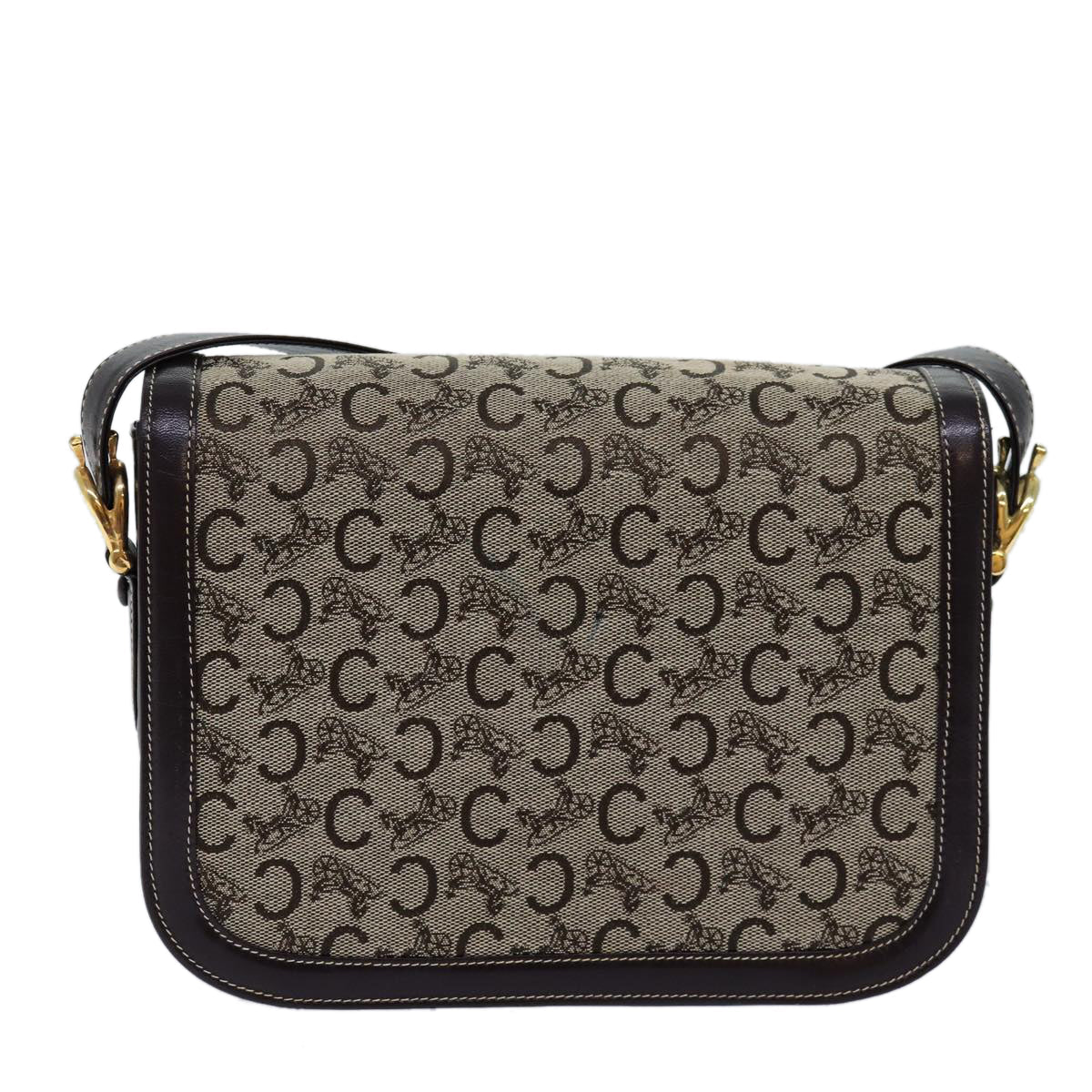 Luxury CELINE C Macadam Horse Carriage Shoulder Bag Beige ep4291