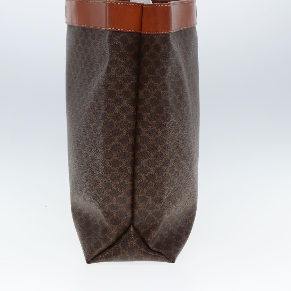Luxury CELINE Macadam Canvas Tote Bag PVC Leather Brown ep4528