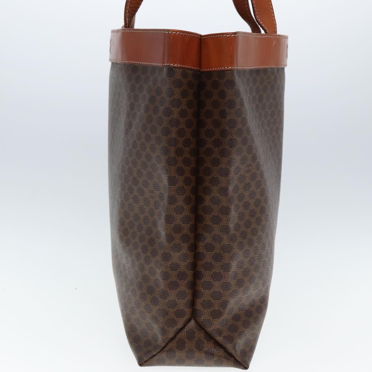Luxury CELINE Macadam Canvas Tote Bag PVC Leather Brown ep4528