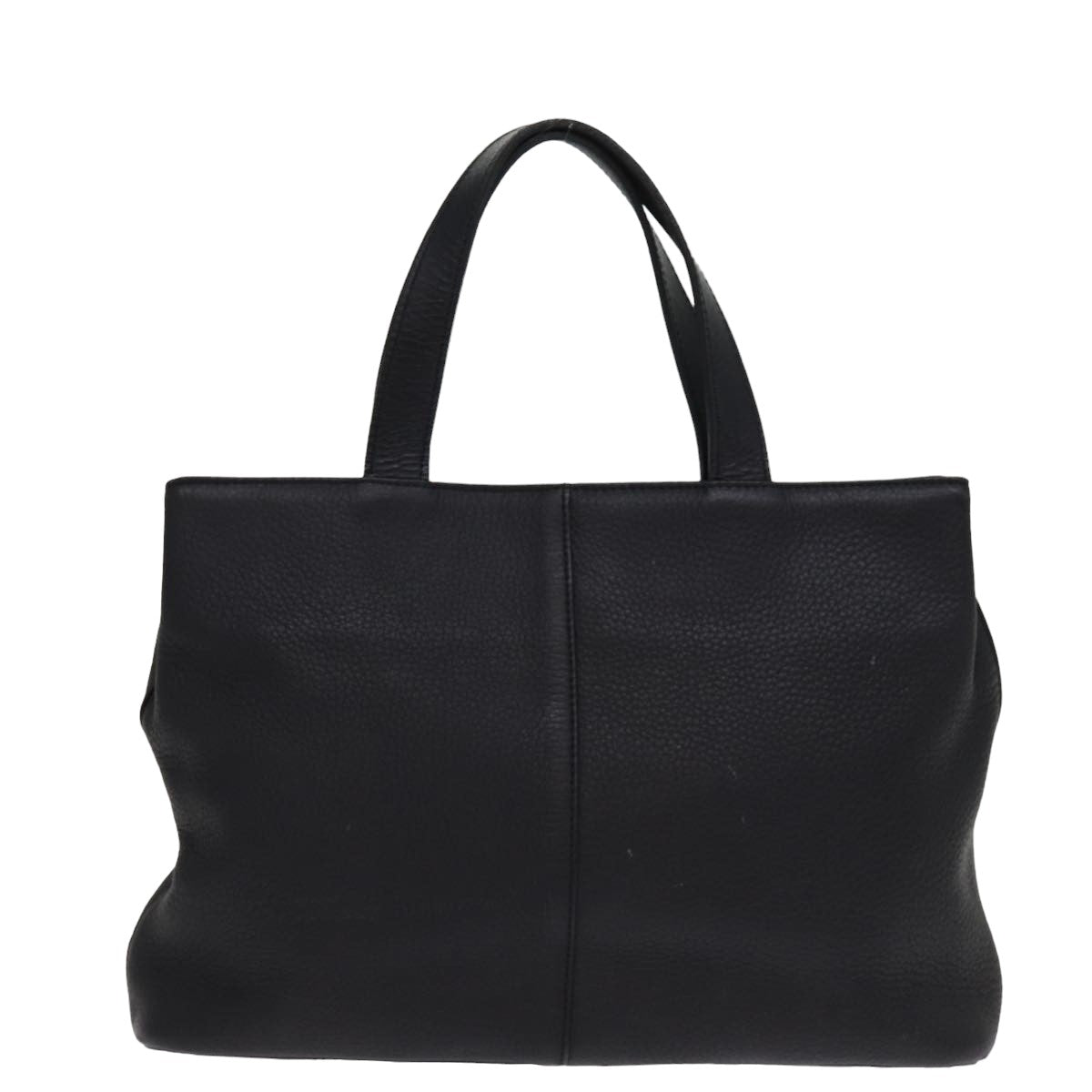 Burberry Hand Bag Leather Black Auth ep4536