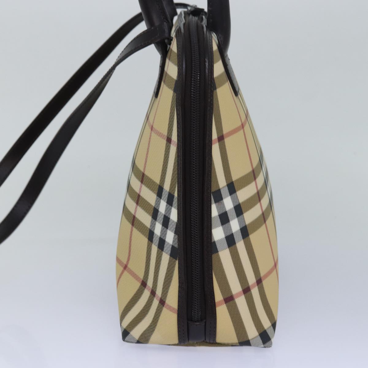 Burberry Nova Check Hand Bag PVC 2way Beige Auth ep4689