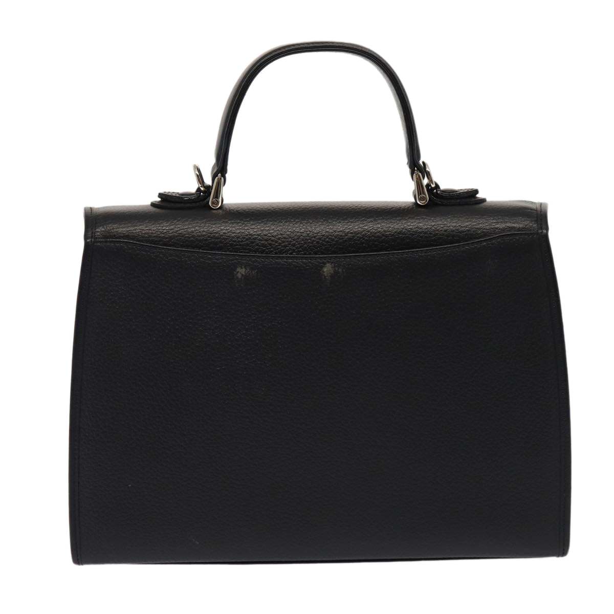Burberry Hand Bag Leather 2way Black Auth ep4940