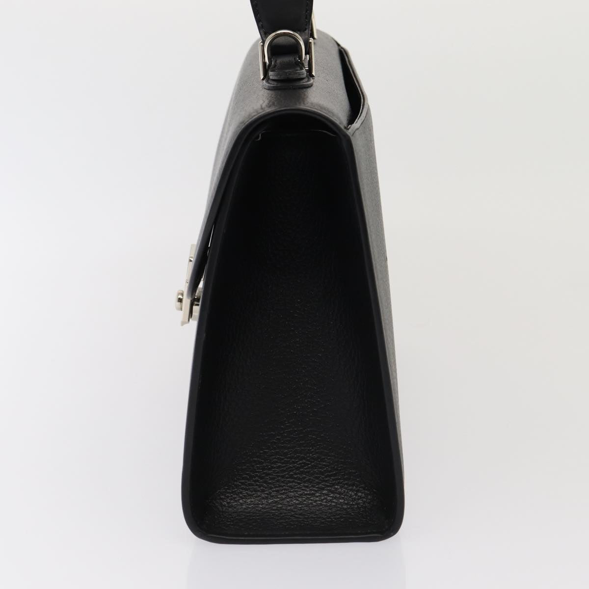 Burberry Hand Bag Leather 2way Black Auth ep4940