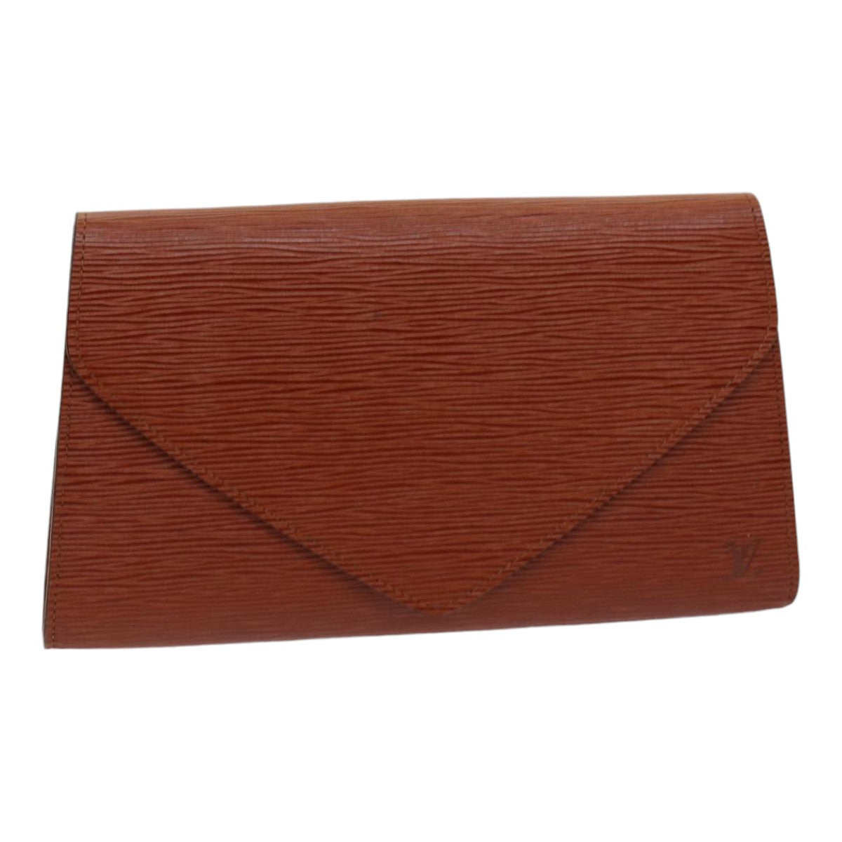 LOUIS VUITTON Epi Art Deco Clutch Bag Brown LV Auth ep5145