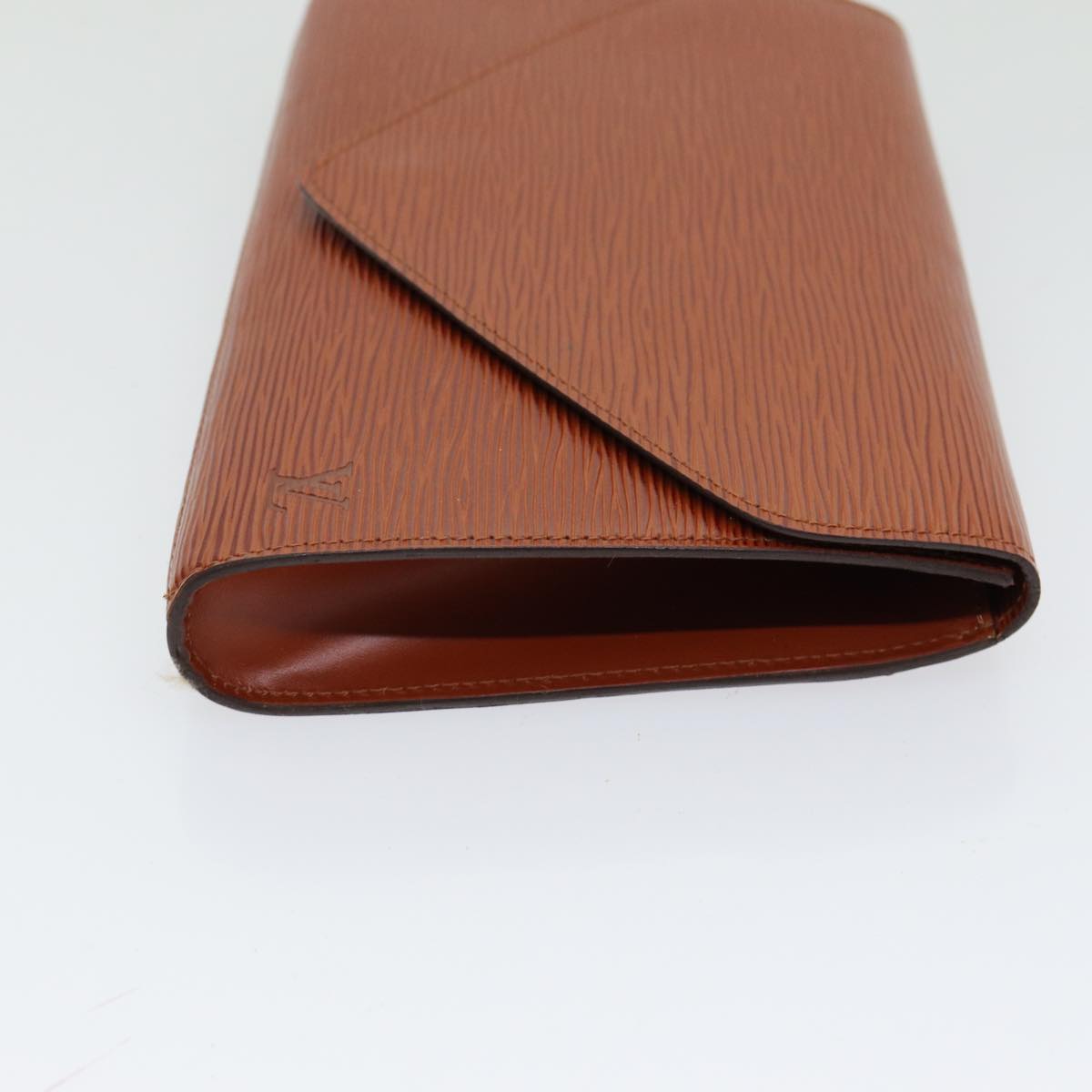 LOUIS VUITTON Epi Art Deco Clutch Bag Brown LV Auth ep5145
