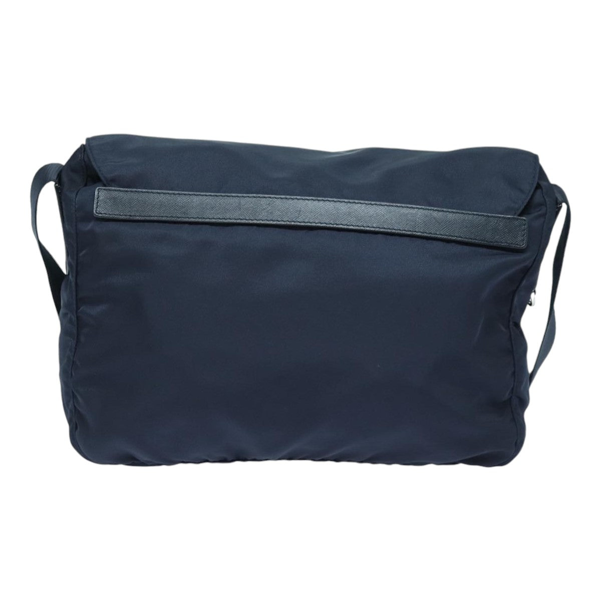 PRADA Shoulder Bag Nylon Navy Silver Auth