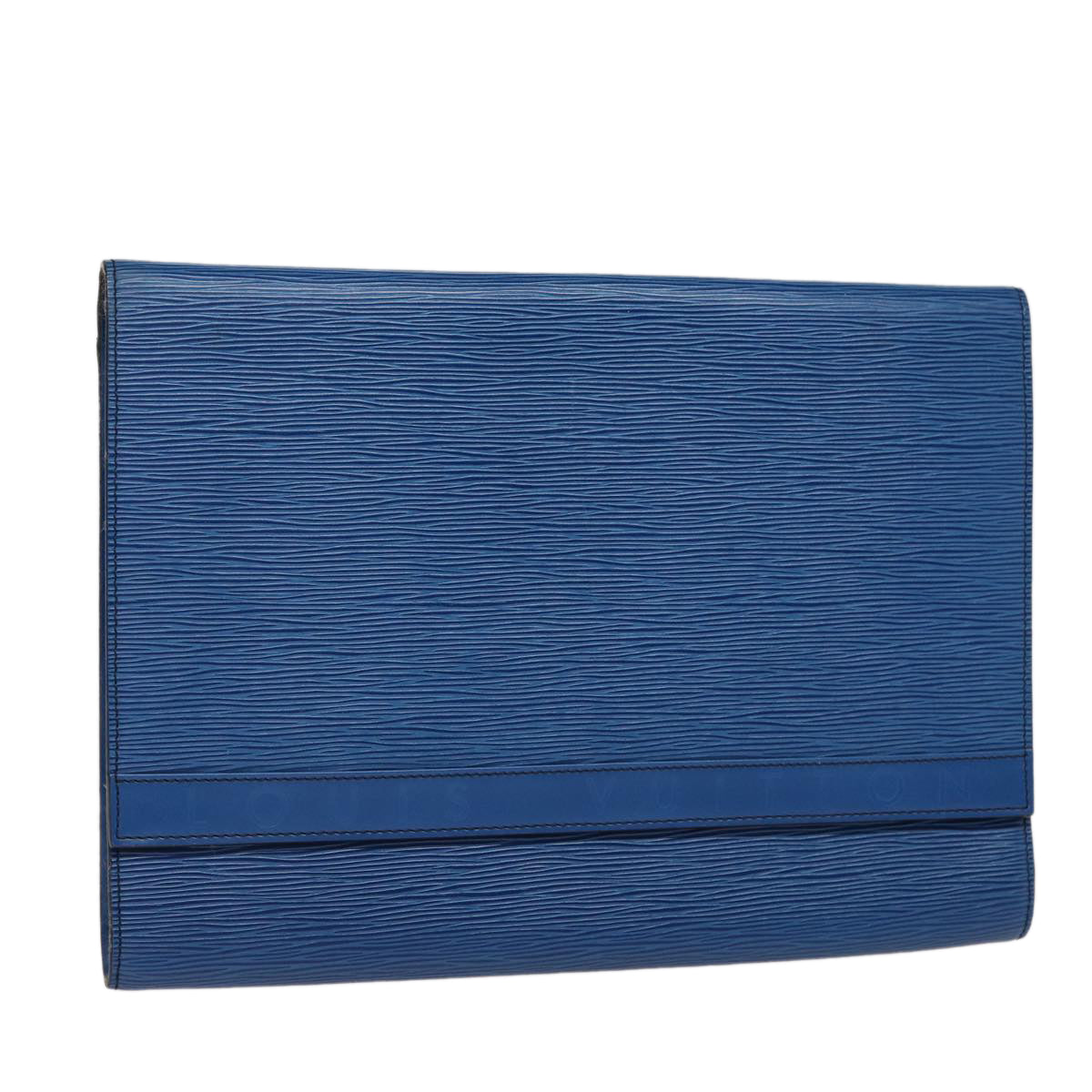 LOUIS VUITTON Epi Pochette Amberop Clutch Bag Blue LV Auth ep5254