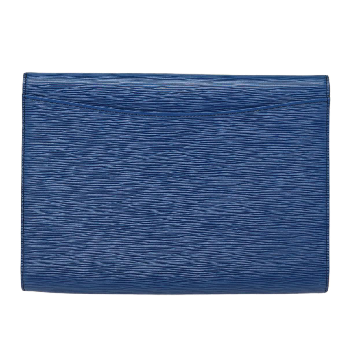 LOUIS VUITTON Epi Pochette Amberop Clutch Bag Blue LV Auth ep5254