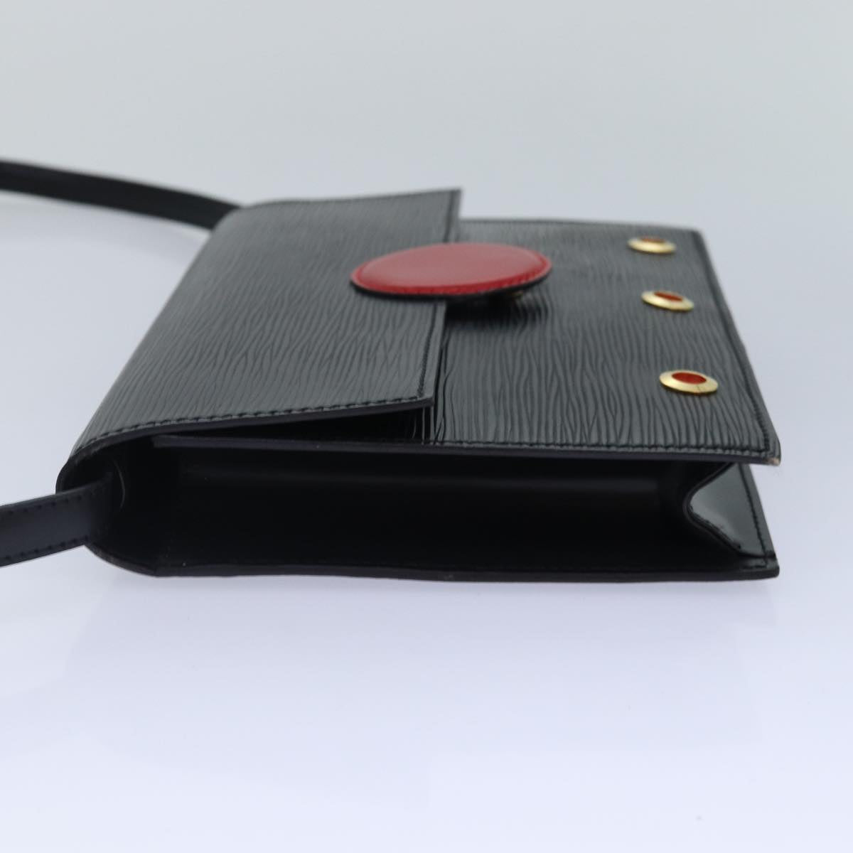 LOUIS VUITTON Epi Hublot Shoulder Bag Black Red LV Auth ep5278