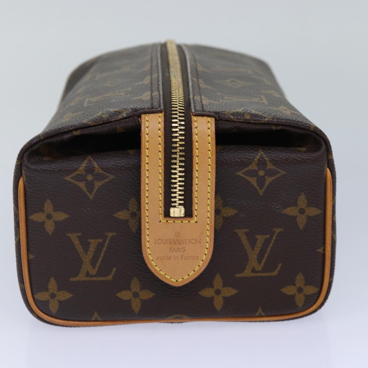 LOUIS VUITTON Monogram Trousse Patte Pression Cosmetic Pouch Auth ep5282