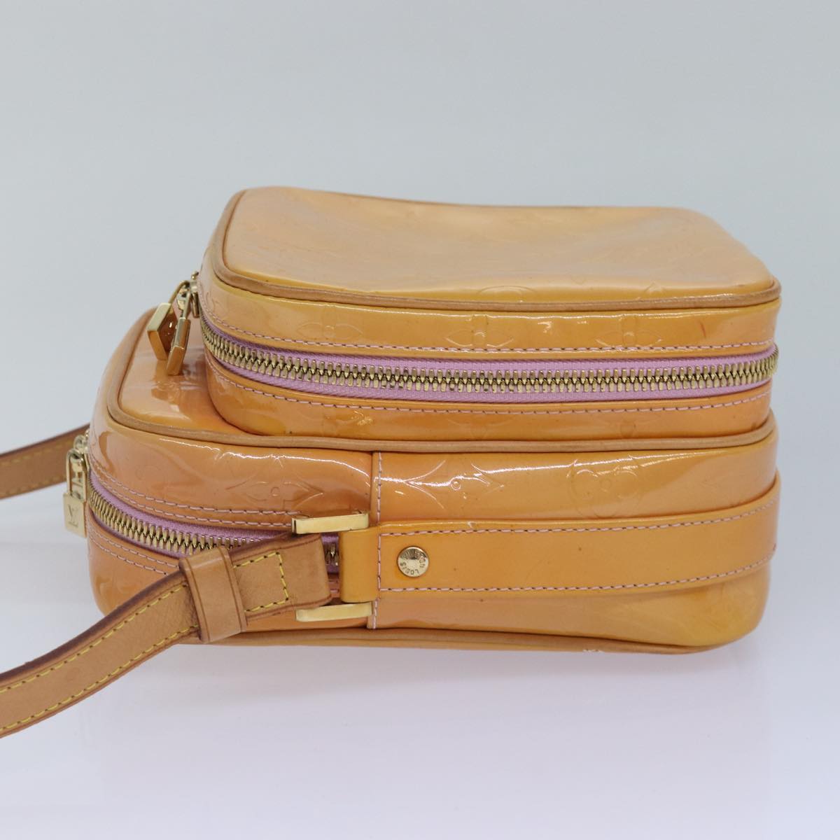 LOUIS VUITTON Monogram Vernis Wooster Bag Marshmallow Pink LV Auth ep5298