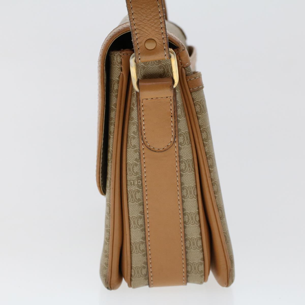 Luxury CELINE Macadam Canvas Shoulder Bag Beige ep907
